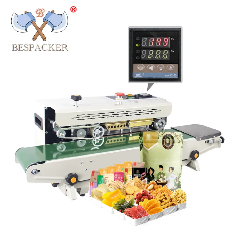 Continuous Plastic Bag Sealing Machine with Conveyor Belt