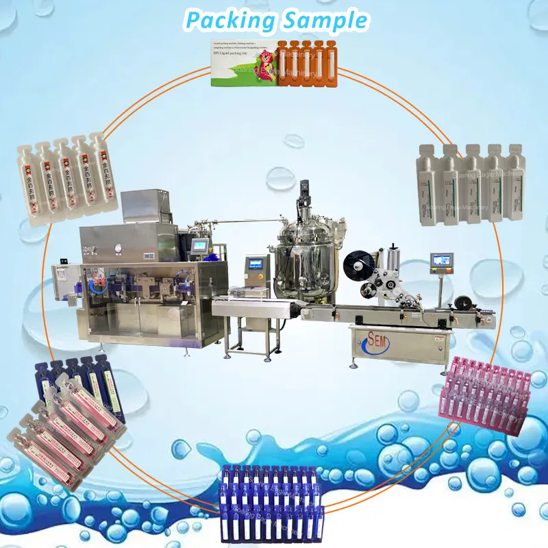 High Quality Medical Pharma Plastic Ampoule Bottle Sealing Ampoule Filling Machine Liquid Packing Machine with Labeling Machine and Weighting Machine