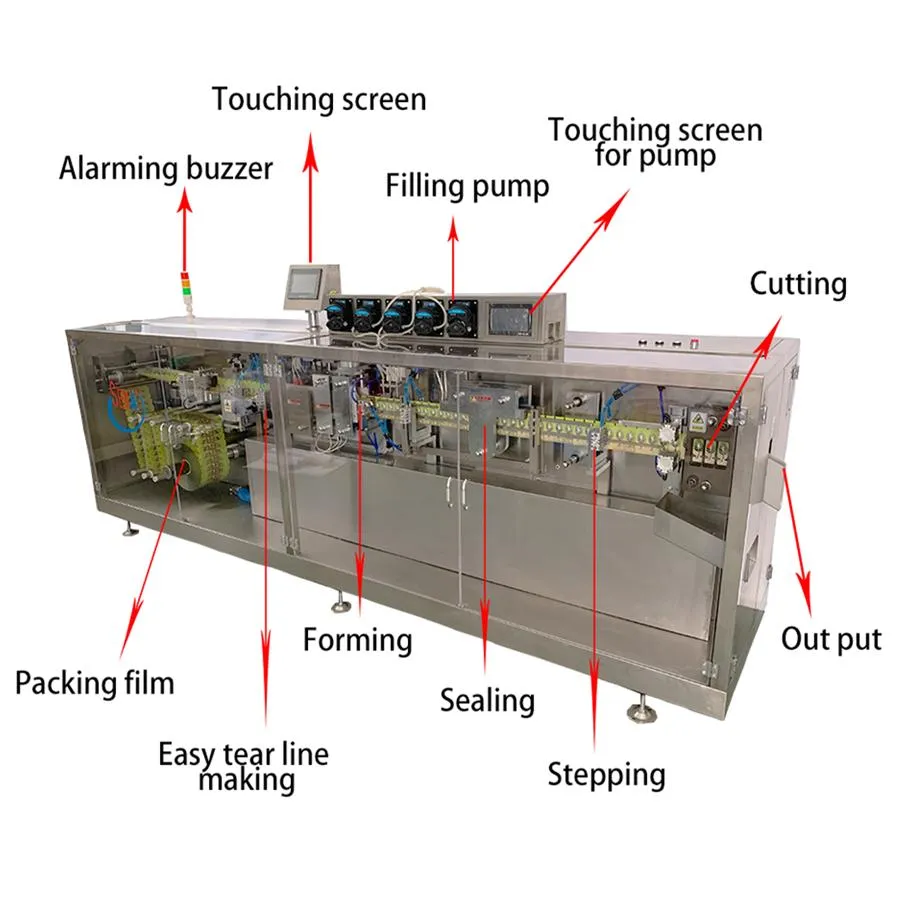Liquid Food Single Mono Dose Plastic Ampoule Filling Sealing Machine