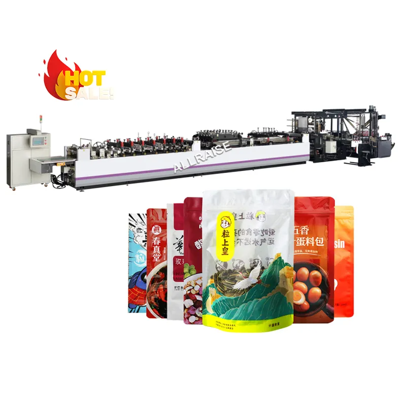 Mylar Coffee Plastic Bag Maker Stand up Pouch Three Side Sealing Bag Making Machine Food Snack Zipper Bag Making Machine